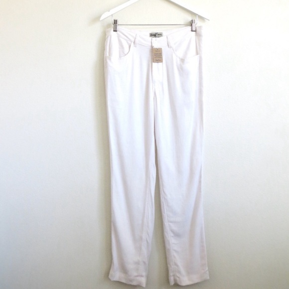 Kenny Flowers THE CASA BLANCA
WHITE LINEN VACATION PANTS Small - Picture 4 of 8